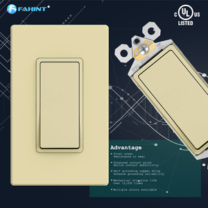 Produsen standar Amerika UL CUL terdaftar DS15 15a saklar <span class=keywords><strong>rocker</strong></span> plastik putih satu arah untuk tempat tinggal - Product Image 5