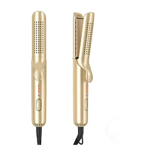 360 Aliran Udara Styler | 2-In-1 Curling Wand & Titanium Flat Iron Pelurus Rambut | Rambut Profesional Atlet Curling Putra dengan Pendingin Udara