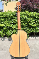 Guitarra Flamenca Eléctrica Aiersi de Alta Gama con Cuerdas de Nailon, Totalmente Sólida y con Cutaway