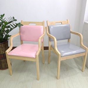 Solid Wood <b>Dining</b> <b>Chair</b> With Upholstered Seat For Elderly Living Room And Restaurant Use - Product Image 1