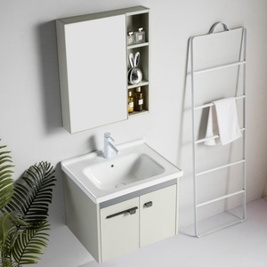 Juego de gabinete de lavabo de baño de tocador de pared de nuevo diseño <span class=keywords><strong>con</strong></span> <span class=keywords><strong>espejo</strong></span> de maquillaje <span class=keywords><strong>con</strong></span> <span class=keywords><strong>luz</strong></span> Led - Product Image 3