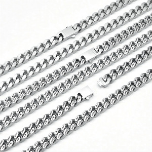 Bracelet en acier titane naturel avec perle gravée, tendance transfrontalière, marque DG Jewelry, chaîne cubaine à coupe stéréo <span class=keywords><strong>Lasha</strong></span>, hip-hop - Product Image 3