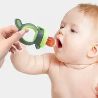 아기 신선한 음식 피더 과일 먹이 실리콘 젖꼭지 젖니 장난감 먼지 커버