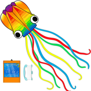 ว่าวปลาหมึก 3 มิติขนาดใหญ่ พร้อมหางยาว ง่ายต่อการเล่น เหมาะสำหรับทริปไปชายหาด กิจกรรมครอบครัว และเกมส์ต่างๆ - Product Image 3