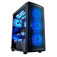 Boîtier d'ordinateur de jeu MATX USB 3.0 RGB avec grand design ATX et verre trempé pour usage domestique fabriqué par PC