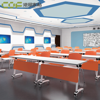 Bureau de travail moderne, table d'ordinateur, poste de travail informatique, grand bureau, petite table de réunion, usage commercial, école