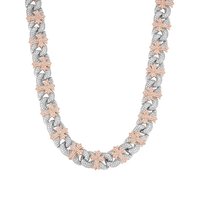 Ensemble de bijoux tendance plaqué or et argent Hip Hop, bracelet et collier en zircon cubique 5A, nouveauté 2026