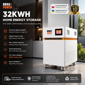 51.2V 400Ah 600ah 30kWh 20kwh 15kwh Battery Vertical Moveable Lithium Ion Battery Solar Power Home Storage Systems LiFePO4 Pack - Product Image 3