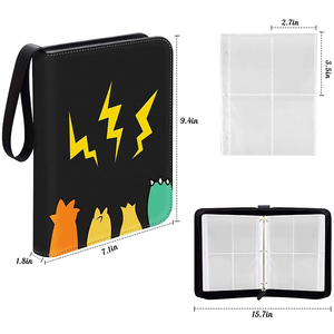 Classeur de cartes à collectionner à 4 poches pour cartes pokémon, <span class=keywords><strong>livre</strong></span> de Collection d'albums de cartes de visite avec 400 poches - Product Image 3