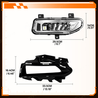 Paire de pare-chocs avant halogène antibrouillard DRL pour Honda CRV CR-V 2010 2011 H11 lumière jaune côté conducteur passager