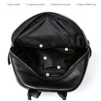 Mochila de piel sintética impermeable para jóvenes, diseño de moda, unisex, para adolescentes, Universidad