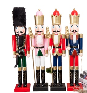Artisanat en bois, casse-noisette soldat de 90 cm de haut, décorations de Noël, casse-noisette en bois pour la décoration de Noël - Product Image 2