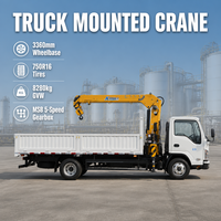 Grue montée sur camion 4x2 3,2T à flèche rigide, moteur Euro 6 de 140 CV, grue hydraulique robuste de 3,2 tonnes pour les opérations de sauvetage