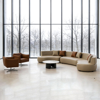 Ensemble de fauteuils d'appoint confortables à dossier haut, rembourrés, modulaires, écologiques, avec base en PU pour bureau et salon
