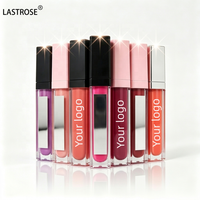 Gloss à lèvres LED LASTROSE avec miroir intégré, hydratant, brillant, longue tenue, non collant, rouge à lèvres liquide