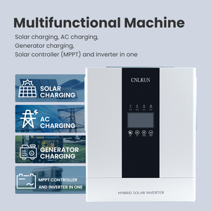 Onduleur solaire hybride 4kW 6kW 8kW 10kW, fabricant d'onduleurs solaires hors réseau et sur réseau, onduleur de puissance à onde sinusoïdale pure MPPT - Product Image 5