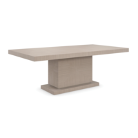 Ensemble de table à manger convertible en chêne blanc massif de style ferme moderne, 8 places, pour appartement et hôtel