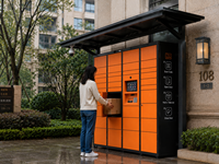 Casier à colis intelligent résidentiel en libre-service 24h/24 et 7j/7 avec serrure électronique, construction en acier assemblée, revêtement en poudre
