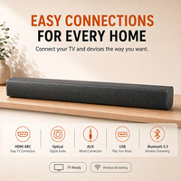 Barre de son BT 200W pour TV 2.1CH avec HD ARC, DSP Clear Voice, basses profondes et entrées multiples