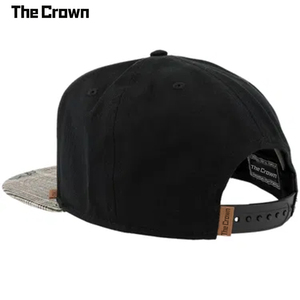 Casquette structurée à 6 panneaux avec logo personnalisé, visière plate, patch en cuir et visière à carreaux, fermeture snapback simple rangée, vente en gros, fabricant - Product Image 2