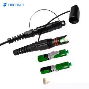 อุปกรณ์ไฟเบอร์ออปติก IP68 SC/APC สำหรับใช้งานกลางแจ้ง ตัวเชื่อมต่อแบบกันน้ำสำหรับประกอบภาคสนาม สีดำ - Product Image 2