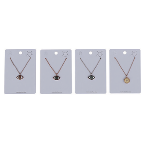 Collier en laiton avec pendentif en forme d'œil, bijoux de mode en acier inoxydable, paquet de 12 pièces - Product Image 2