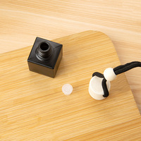 Flacon diffuseur de parfum pour voiture vide de 8 ml, noir, à suspendre, en verre, avec bouchon en bois