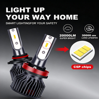Ampoules de phares LED Canbus tout-en-un 50W 10000LM Super Lumineuses H1 H3 H4 H11 HB3 HB4 Mini Taille pour Voiture