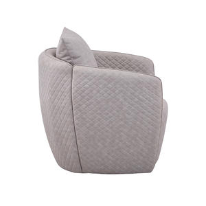 अच्छी गुणवत्ता कमरे में रहने वाले फर्नीचर मध्य वापस सिंगल सोफा आधुनिक हीरे की पैटर्न कपड़े लाउंज सोफा - Product Image 3