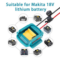 Adaptateur compatible avec batterie 18V BL1860, matériau ABS, convertisseur DIY avec câble pour batteries au lithium