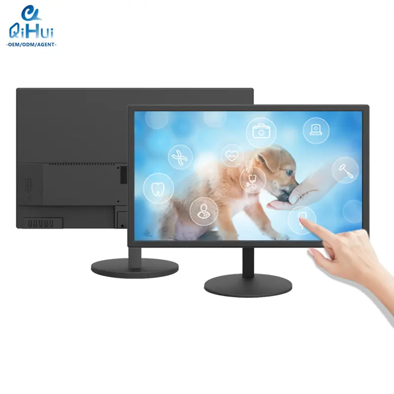 Qihui 18.5 21.5 23.6 Inch Medische Touchscreen Monitoren 1080P 75Hz Vesa 100*100 Multi-Capacitief Aanraakscherm