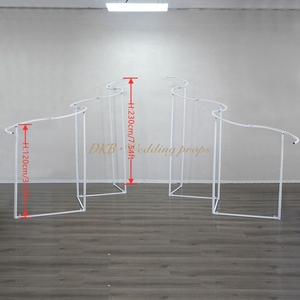 Arco Decorativo a Forma di <span class=keywords><strong>S</strong></span> in Metallo Bianco per Feste di Compleanno, Supporto per Sfondo per Eventi e Matrimoni - Product Image 2