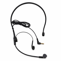 Microphone unidirectionnel 4 pôles 3,5 mm avec câble de 1,2 m, casque mono-auriculaire pour amplificateur, ordinateur, haut-parleur