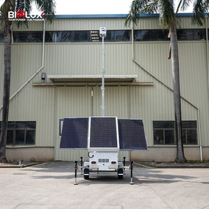 Biglux 3*450W Solar Power <b>Mobile</b> Surveillance Tower CCTV Security Camera Trailer 4G 5G Backup <b>Generator</b> DC24V IP65 Waterproof - Product Image 2