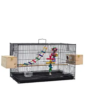 Cage d'élevage Lovebird pliable en acier inoxydable de grande taille, Cage à oiseaux à 3 couches, fabriquée sur mesure