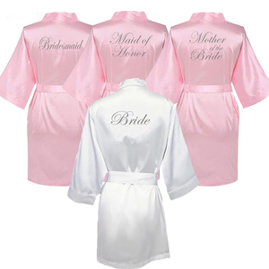 Robes en satin de soie personnalisées, pour <span class=keywords><strong>demoiselle</strong></span> <span class=keywords><strong>d</strong></span>'<span class=keywords><strong>honneur</strong></span>/mariage, couleur rose, - Product Image 4