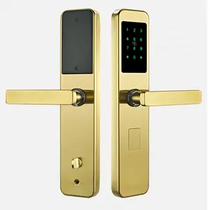 Hidden Key Hole Biometric Fingerprint Smart Door Handle Lock