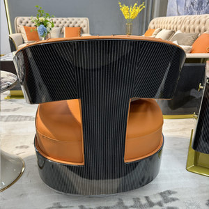 <span class=keywords><strong>Fauteuil</strong></span> d'appoint moderne de haute qualité en cuir véritable de conception européenne haut de gamme <span class=keywords><strong>pour</strong></span> salon, villa, hôtel - Product Image 6