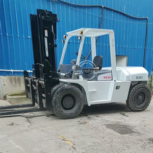 Montacargas diésel usado TCM FD100 de 10 toneladas con ruedas, tipo comercial, con mástil de dos etapas, en stock, a la venta, Shanghai Fwd - Product Image 1