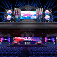 Écran LED incurvé d'intérieur 8K U-HD pour location de murs vidéo, pour lancement de produits, scénographie et salons profession