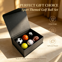 Juego de 6 Pelotas de Golf con Diseño Deportivo Novedoso, Personalizadas con Impresión, de 2 Capas, para Práctica, Regalo Empresarial, Souvenir Corporativo
