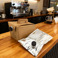Emballage de sac de café en boîte de 32 oz et 96 oz, 1 L et 5 L, poche liquide recyclable pour vin, boisson, eau, qualité alimentaire