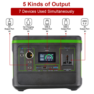 OEM ODM Powerbank Station 110/220V AC-aansluiting Lithium Draagbare 500W Draagbare Accu Powerbank Generator Zonne-energie - Product Image 2