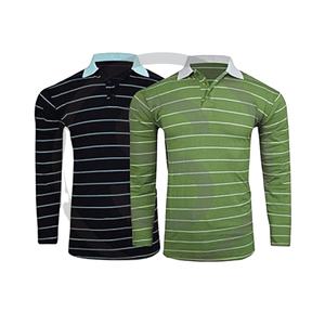 Camiseta de manga larga elástica personalizada, Polo OEM de manga larga, color negro/blanco - Product Image 1