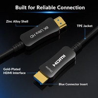 Câble HDMI 2.1 de qualité professionnelle pour 8K/60Hz, fibre optique, audio vidéo, EARC, HDR10, Dolby Vision, VR, pour projecteur HDMI
