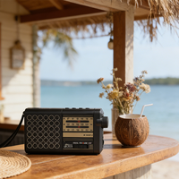 Radio solaire portable personnalisée OEM certifiée CE, vente en gros d'usine, avec lumière LED de nuit, lecteur USB BT, bandes AM/FM/SW