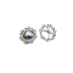 Accesorios de Plata S925 para DIY con Perlas, Cuentas de 9-10mm, Modelo 21005, Pendientes de Botón, Corrector de Uñas Hueco para Accesorios de Moda DIY - Product Image 5