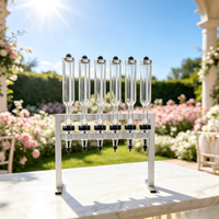 Support de Présentation de Parfums de Table de Luxe en Argent 375ml, 6 Bouteilles, Distributeur de Parfums pour Mariage