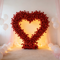 Grandes fleurs artificielles en soie en forme de cœur romantique pour arche de mariage, hydrangea blanc de 7-8 pieds de haut, écologique, pour événements et décors de scène, vente en gros