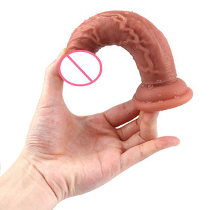 Petits produits sexuels godes pénis gode en silicone épais avec ventouse sangle sur gode vibrateur pour femmes jouet de masturbation - Product Image 3